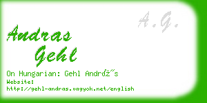 andras gehl business card
